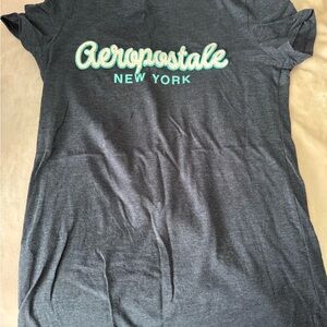 Aeropostale Dark Blue Tee with Mint Accents